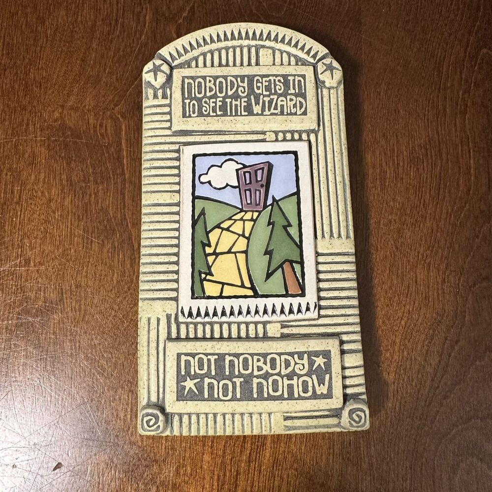 Wizard Of Oz  - The Potters Shed Ceramic Wall Tile by Micael Macone 2003 USA